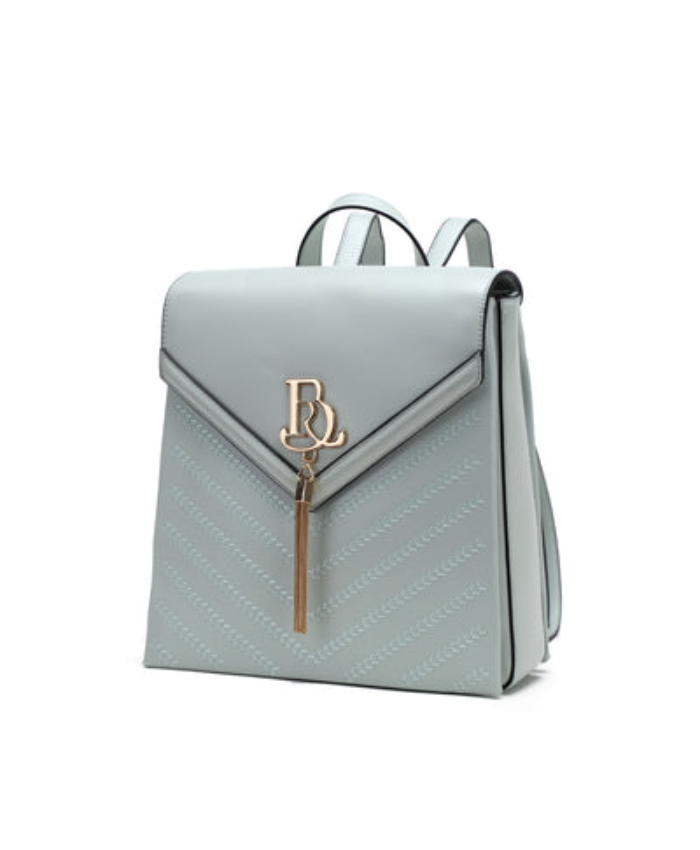 Brangio Italy Elegant Chevron Vegan Leather Backpack