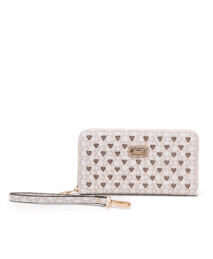 Brangio Italy Elegant Love-Inspired Zippered Wristlet Wallet