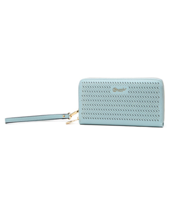 Brangio Italy Zip Around Wallet - Luxury Metallic Wristlet