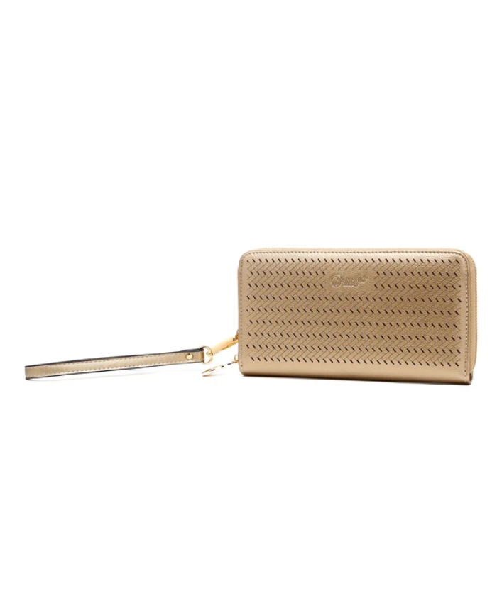 Brangio Italy Zip Around Wallet - Luxury Metallic Wristlet