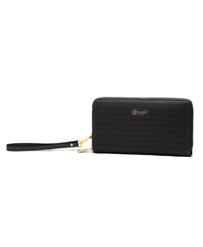 Brangio Italy Zip Around Wallet - Luxury Metallic Wristlet