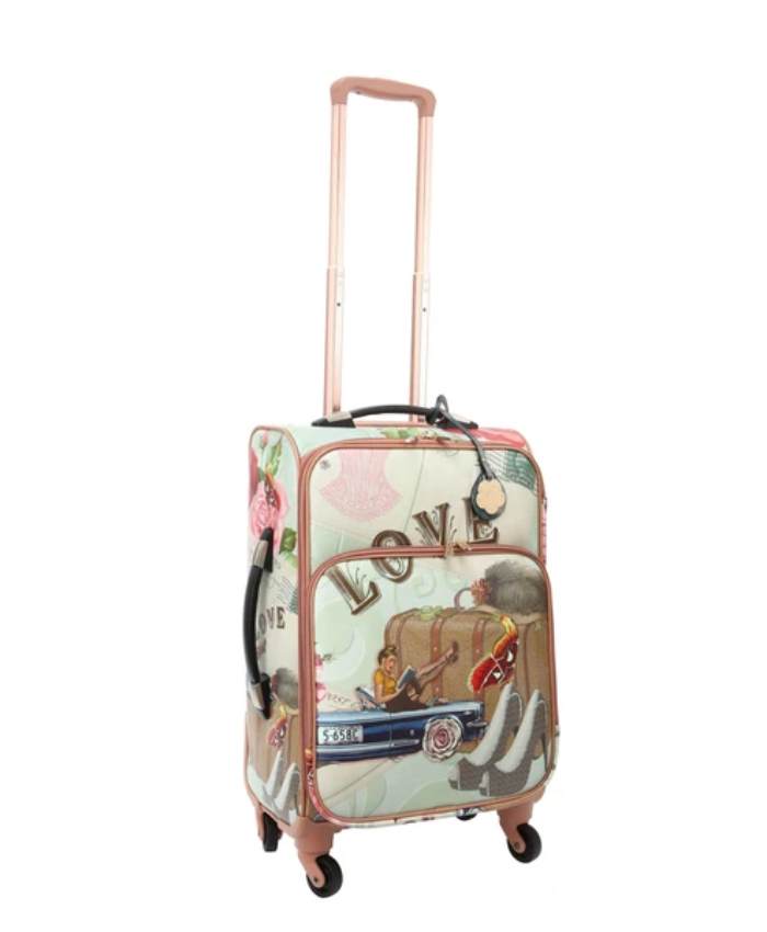 Arosa Love In Bloom Spinner Wheeled Carry-On Luggage