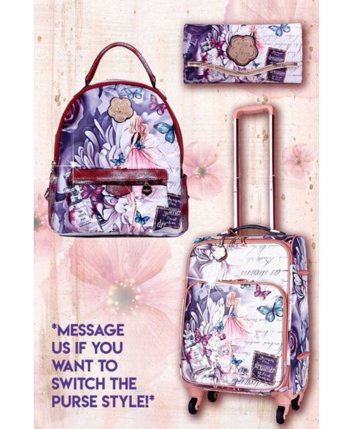Arosa Butterfly Dreams Spinner Wheeled Luggage Set [3pcs]